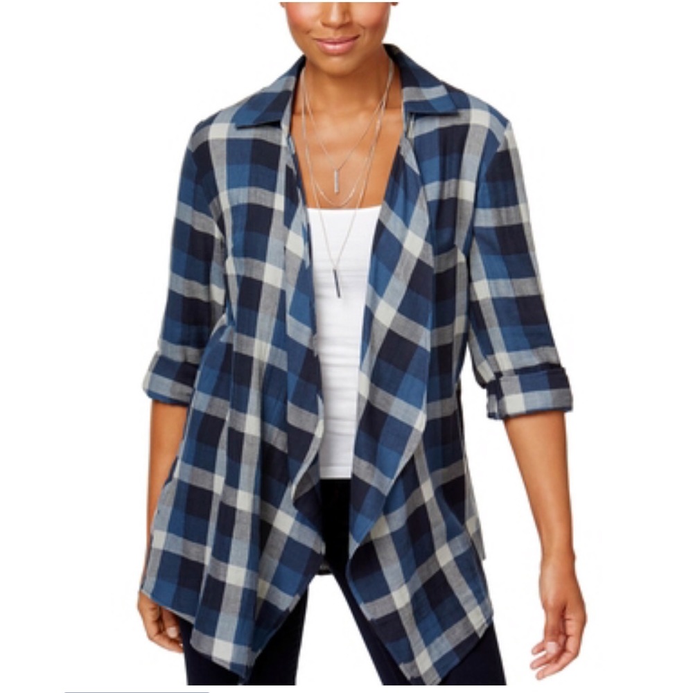 Style & Co Carefree Plaid NWT